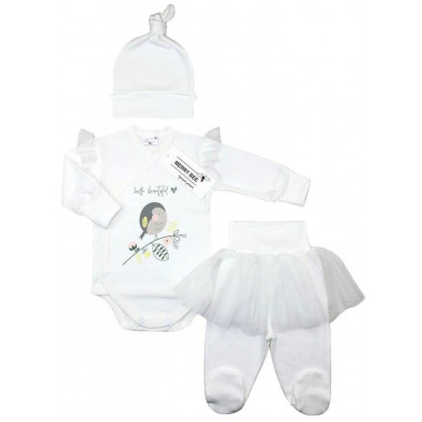 Комплект 3 ед. RoyalBaby Сказочная принцесса с молочным фатином р.56, 0-3 мес