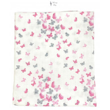 Муслиновая пеленка 100х80 см Бабочки #17