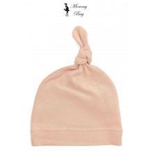 Шапочка Baby Body 0-6 мес Персиковая с узелком №30