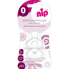 Соска ортодонтическая силик., Nip, антиколиковая, L быстрый поток с широким горлышком, 0-6 мес, 2 шт