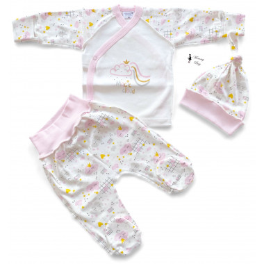 Комплект 3 ед. RoyalBaby Розовое облачно р.56, 0-3 мес