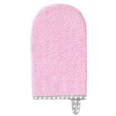 Рукавичка для купания махровая BabyOno (Розовая)