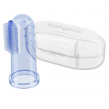 Зубная щетка с массажем десен в футляре BabyOno (Голубая) Зубная щетка с массажем десен в футляре BabyOno (Голубая)