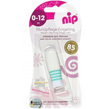 Первая зубная щеточка Nip на пальчик (антибактериальная)