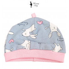 Шапочка RoyalBaby 0-6 мес №51 Серая с зайчиками (интерлок) Шапочка RoyalBaby 0-6 мес №51 Серая с зайчиками (интерлок)