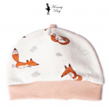 Шапочка RoyalBaby 0-6 мес Лисички №52 (34-43 см) (байка)