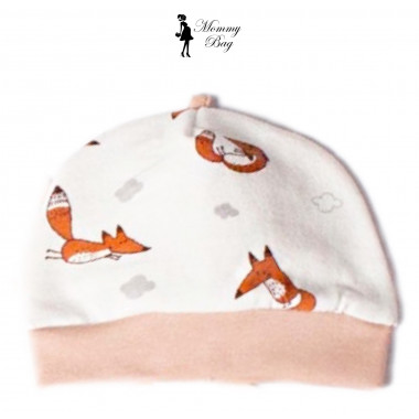 Шапочка RoyalBaby 0-6 мес Лисички №52 (34-43 см) (байка)