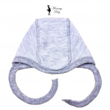 Шапочка-чепчик 0-3 мес (окружность головы - 56 см) Серая №9 Шапочка-чепчик 0-3 мес (окружность головы - 56 см) Серая №9