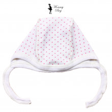 Шапочка-чепчик 0-3 мес Розовые точечки №45 Шапочка-чепчик 0-3 мес Розовые точечки №45