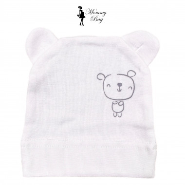 Шапочка RoyalBaby 0-6 мес (62 см) Мишка №46 (рибана)