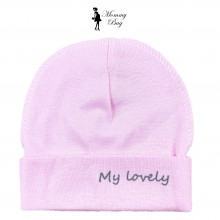 Шапочка RoyalBaby 0-6 мес My Lovely, розовая №43 (рибана) Шапочка RoyalBaby 0-6 мес My Lovely, розовая №43 (рибана)