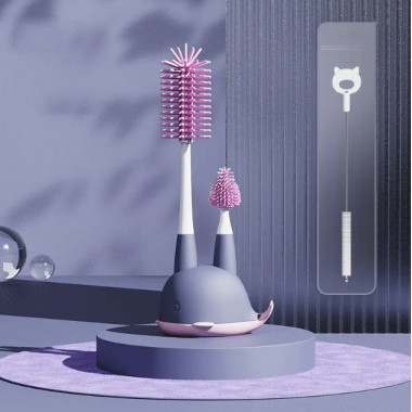 Набор щеток, ершиков Mommy Bag для мытья бутылочек 4 ед. Кит Лавандовый