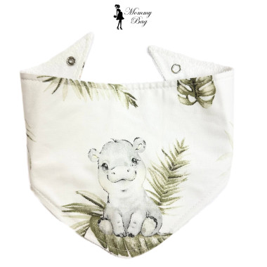 Слюнявчик-нагрудник непромокаемый №34 Африка бегемотик