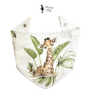 Слюнявчик-нагрудник непромокаемый №25 Африка жирафик