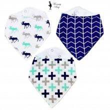 Набор слюнявчиков-нагрудников 3 шт №12