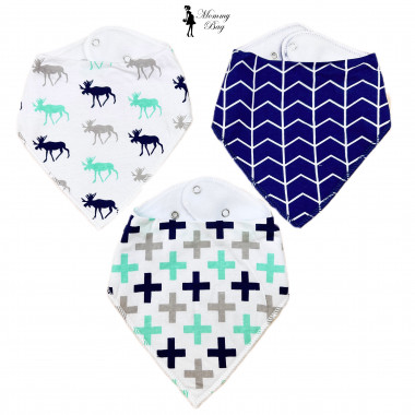 Набор слюнявчиков-нагрудников 3 шт №12