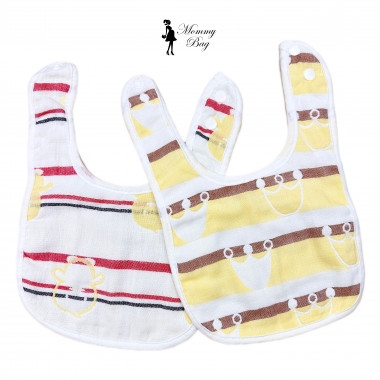 Набор двухсторонних слюнявчиков-нагрудников 2 шт №22