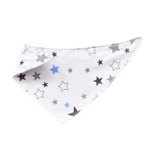 Слюнявчик-нагрудник непромокаемый №42 Звездочки серо-голубые