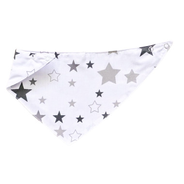 Слюнявчик-нагрудник непромокаемый №40 Серые звездочки