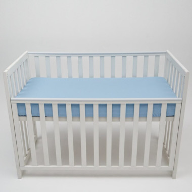 Простынь на резинке в детскую кроватку Sonto Sleepset, Голубая