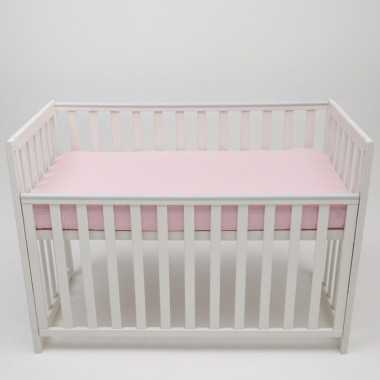Простынь на резинке в детскую кроватку Sonto Sleepset, Розовая
