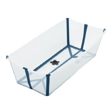 Ванночка складная Stokke Flexi Bath XL, прозрачная с синим