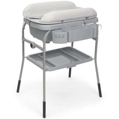 Столик для пеленания с ванночкой Chicco Cuddle & Bubble, светло-серый