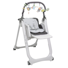 Стульчик для кормления Chicco Polly Magic Relax New, серо-черный