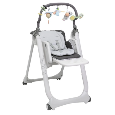 Стульчик для кормления Chicco Polly Magic Relax New, серо-черный