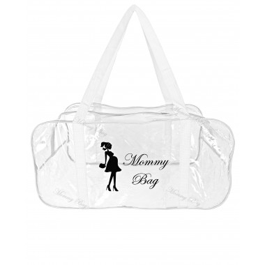 Сумка прозрачная в роддом Mommy Bag (L) Белая