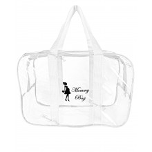 Сумка прозрачная в роддом Mommy Bag (S) Белая Сумка прозрачная в роддом Mommy Bag (S) Белая