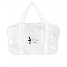 Сумка прозрачная в роддом Mommy Bag M белая (w002) Сумка прозрачная в роддом Mommy Bag M белая (w002)
