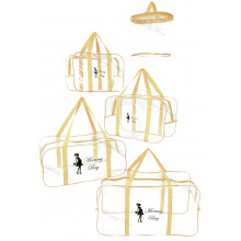 Набор 4+1 прозрачных сумок в роддом Mommy Bag - S,M,L,XL - Бежевый + подарок - органайзер Набор 4+1 прозрачных сумок в роддом Mommy Bag - S,M,L,XL - Бежевый + подарок - органайзер