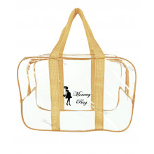 Сумка прозрачная в роддом Mommy Bag (S) Бежевая