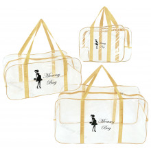 Набор из 3 прозрачных сумок в роддом Mommy Bag (S, L, XL) Бежевый Набор из 3 прозрачных сумок в роддом Mommy Bag (S, L, XL) Бежевый