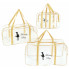 Набор из 3 прозрачных сумок в роддом Mommy Bag (S, L, XL) Бежевый