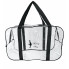Набор 4+1 прозрачная сумка в роддом Mommy Bag S, M, L, XL + подарок - органайзер)  Черный