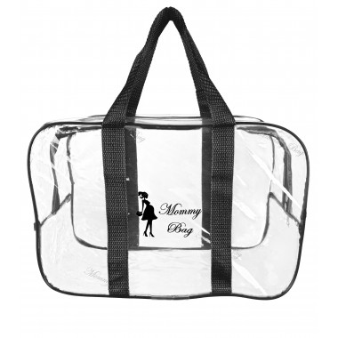Сумка прозрачная в роддом Mommy Bag (S) Черная