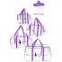 Набор 4+1 прозрачная сумка в роддом Mommy Bag S, M, L, XL + подарок - органайзер)  Фиолетовый