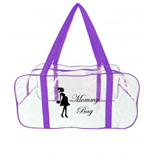 Сумка прозрачная в роддом Mommy Bag L фиолетовая (v003) Сумка прозрачная в роддом Mommy Bag L фиолетовая (v003)
