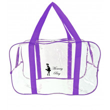 Сумка прозрачная в роддом Mommy Bag M фиолетовая (v002) Сумка прозрачная в роддом Mommy Bag M фиолетовая (v002)
