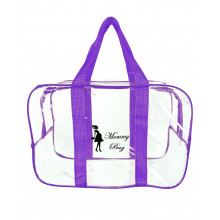 Сумка прозрачная в роддом Mommy Bag S фиолетовая (v001) Сумка прозрачная в роддом Mommy Bag S фиолетовая (v001)