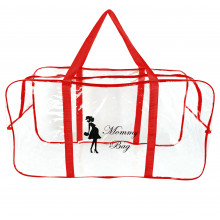 Сумка прозрачная в роддом Mommy Bag XL красная (r004) Сумка прозрачная в роддом Mommy Bag XL красная (r004)