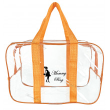 Сумка прозрачная в роддом Mommy Bag S оранжевая Сумка прозрачная в роддом Mommy Bag S оранжевая