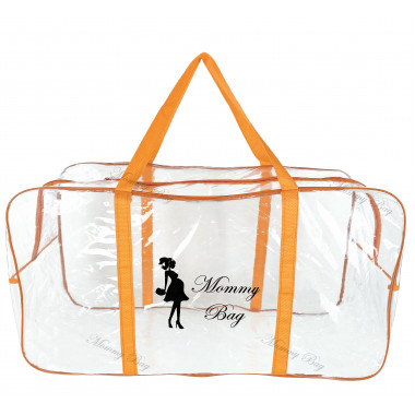 Сумка прозрачная в роддом Mommy Bag (XL) Оранжевый