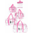 Набор 4+1 прозрачная сумка в роддом Mommy Bag (S, M, L, XL + подарок - органайзер) Розовый