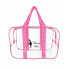 Набор 4+1 прозрачная сумка в роддом Mommy Bag (S, M, L, XL + подарок - органайзер) Розовый