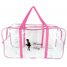 Сумка прозрачная в роддом Mommy Bag XL розовая (p004) Сумка прозрачная в роддом Mommy Bag XL розовая (p004)