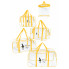 Набор 4+1 прозрачная сумка в роддом Mommy Bag (S, M, L, XL + подарок - органайзер) Желтый