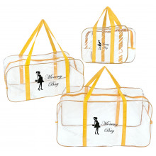 Набор из 3 прозрачных сумок в роддом Mommy Bag (S, L, XL) Желтый Набор из 3 прозрачных сумок в роддом Mommy Bag (S, L, XL) Желтый